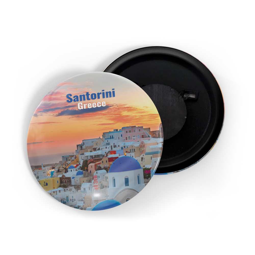 dhcrafts Fridge Magnet Multicolor Famous Tourist Place Santorini Greece D5 Glossy Finish Design Pack of 1
